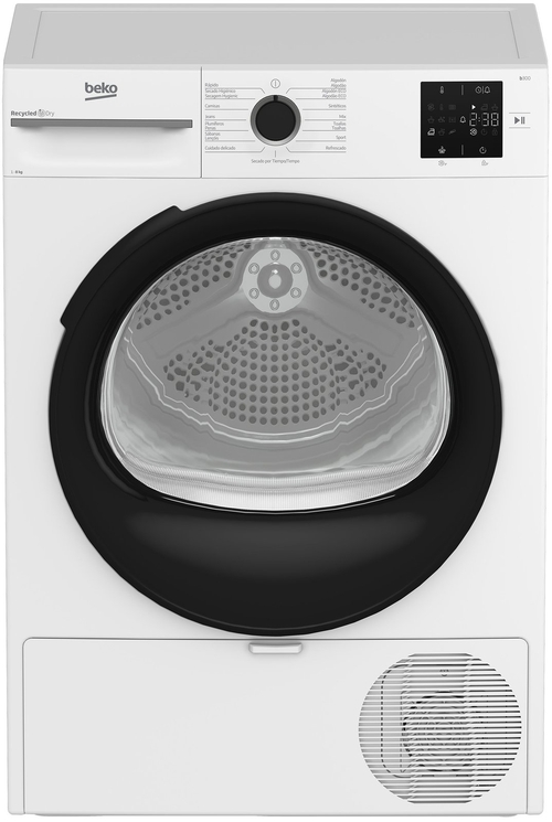BEKO BM3T38230WB Blanco - Secadora Bomba de Calor 8KG