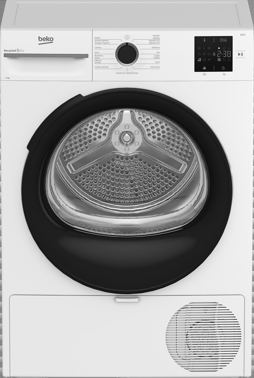 BEKO BM3T38220WB Blanco - Secadora Bomba de Calor 8KG