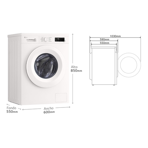 LG W4X1085NWH Blanco - Lavadora Secadora 8KG / 5KG 1400RPM
