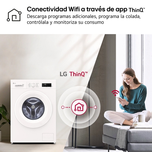 LG W4X1085NWH Blanco - Lavadora Secadora 8KG / 5KG 1400RPM