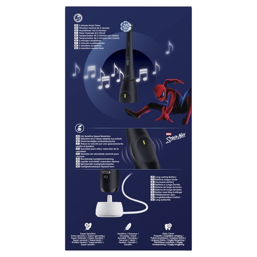 BRAUN IO2 JUNIOR SPIDERMAN - Cepillo Eléctrico + Funda de  Viaje