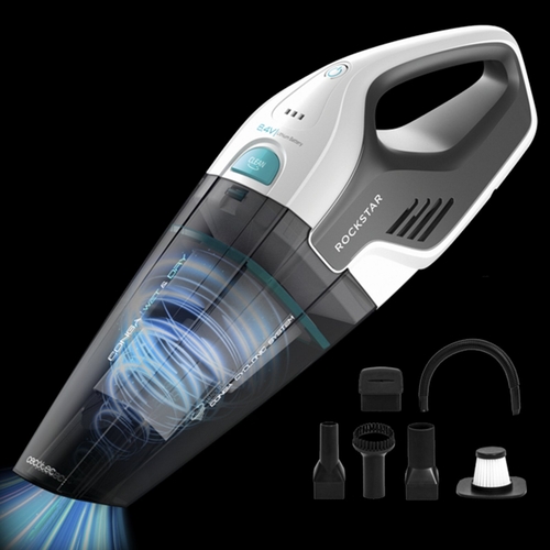 CECOTEC CONGA ROCKSTAR HAND Negro-Blanco - Aspiradora de Mano 50W