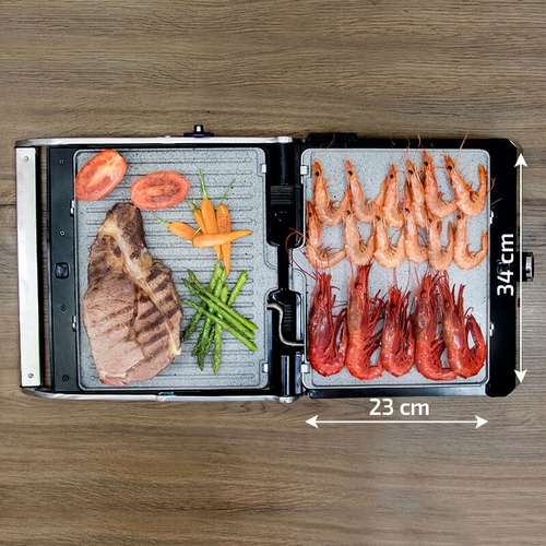 CECOTEC ROCK'N GRILL PRO INOX - Plancha de Asar GRILL 2000W