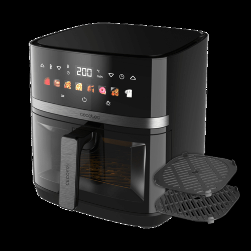CECOTEC CECOFRY&GRILL DUOHEAT 8000 Negro - Freidora de Aire 2200W 8L