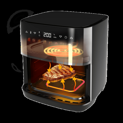 CECOTEC CECOFRY&GRILL DUOHEAT 8000 Negro - Freidora de Aire 2200W 8L