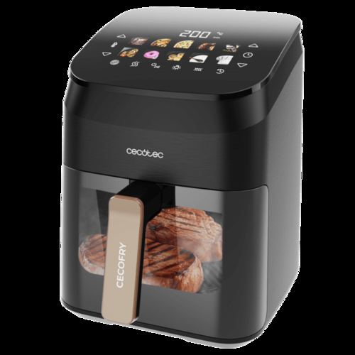 CECOTEC CECOFRY&GRILL SMOKIN' 4500 Negro - Freidora de Aire 1900W 4.5L