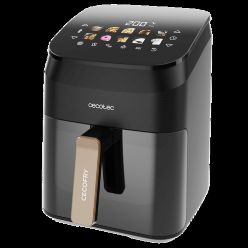 CECOTEC CECOFRY&GRILL SMOKIN' 4500 Negro - Freidora de Aire 1900W 4.5L