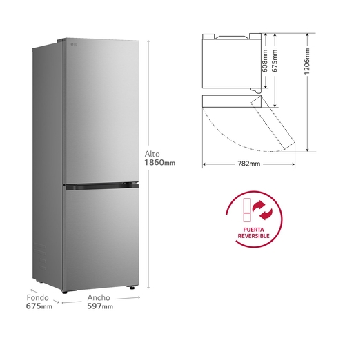 LG GBBSJ10EPY INOX - Frigorífico Combi No Frost