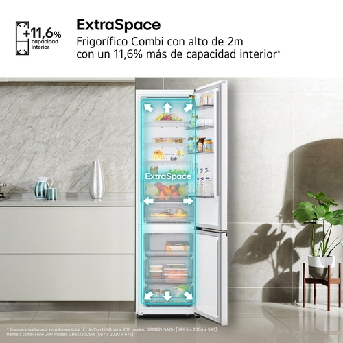 LG GBBSJ20DSW Blanco - Frigorífico Combi No Frost