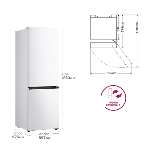 LG GBBSJ10ESW Blanco - Frigorífico Combi No Frost