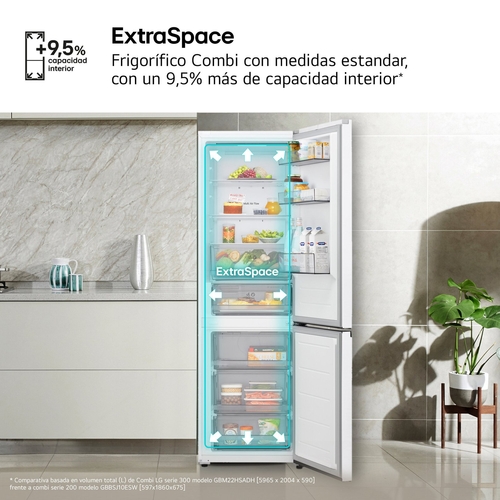 LG GBBSJ10ESW Blanco - Frigorífico Combi No Frost