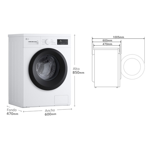 LG F4A10S8NWK Blanco - Lavadora Carga Frontal 8KG 1400RPM