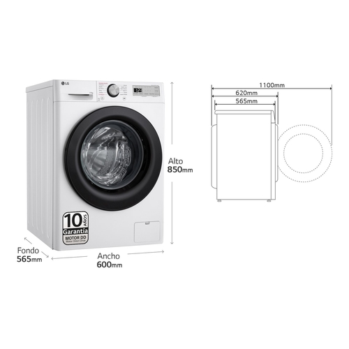 LG F4WR5011A6F Blanco - Lavadora Carga Frontal 11KG 1400RPM