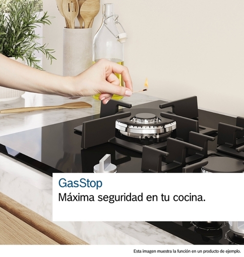 BOSCH PPQ7A6I40 Negro - Placa de Gas 75 CM Gas Natural