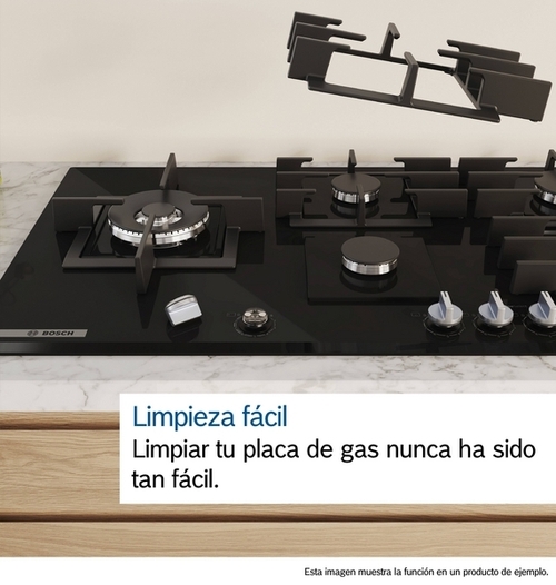 BOSCH PPQ7A6I40 Negro - Placa de Gas 75 CM Gas Natural