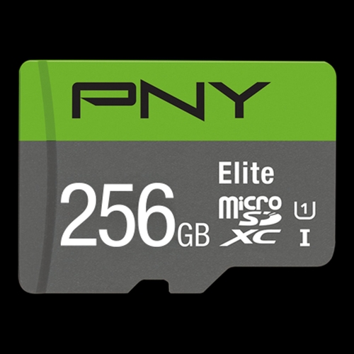 PNY ELITE MICROSDXC FLASH - Tarjeta de Memoria 256GB + Adaptador