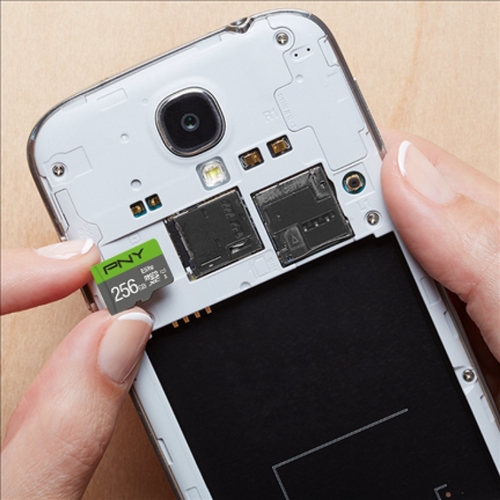 PNY ELITE MICROSDXC FLASH - Tarjeta de Memoria 256GB + Adaptador
