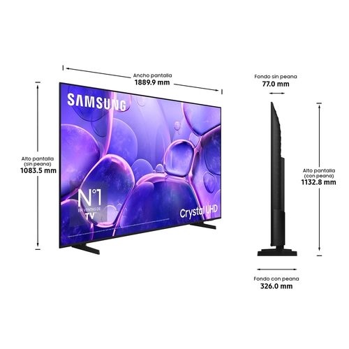 SAMSUNG TU85U8005FU Negro - TV 85" UHD 4K Smart TV