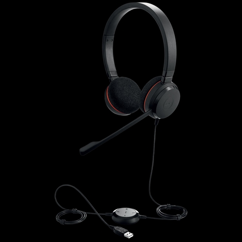 jabra EVOLVE 20 MS Negro - Auricular de Diadema Con Cable