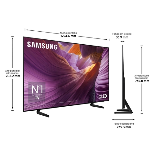 SAMSUNG TQ55S85FAU Grafito - TV 55" OLED 4K Smart TV