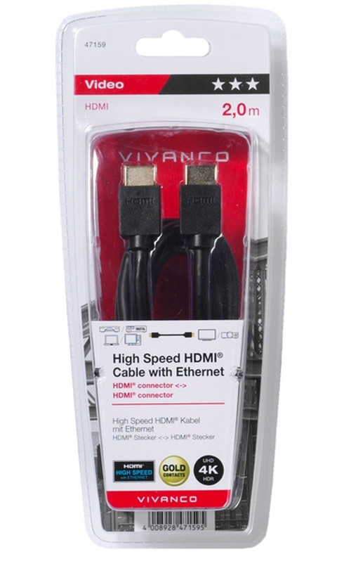VIVANCO HDMI 47159 Negro - Cable 2m