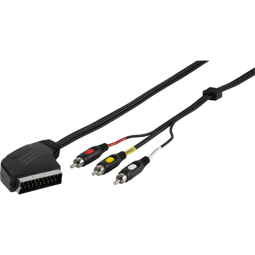 VIVANCO  Euroconector 47017 Negro - Cable Scart -Rca In/Out 2 m