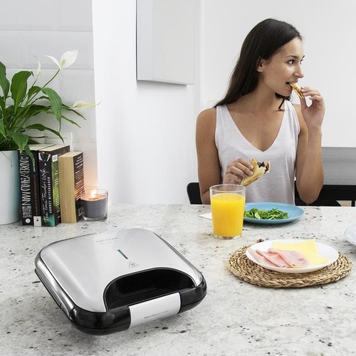 CECOTEC ROCK'NTOAST DEEP CLASSIC INOX - Sandwichera 1000W