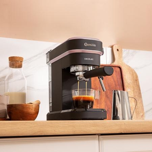 CECOTEC CAFELIZZIA 890 Negro-Rosa - Cafetera Express 1350W