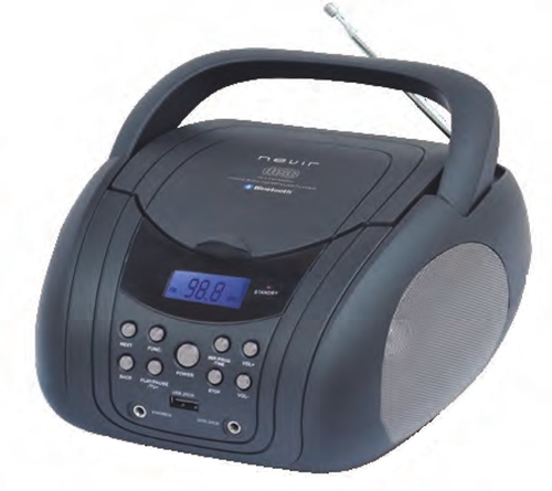 NEVIR NVR-483UB-NP Negro-Plata - Radio Portátil Digital