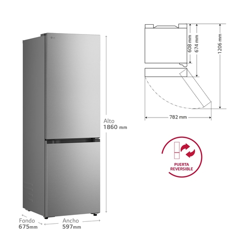 LG GBBS312CPY INOX - Frigorífico Combi No Frost