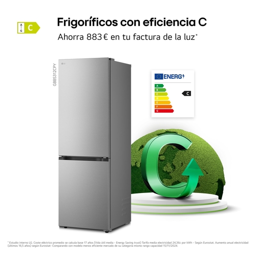LG GBBS312CPY INOX - Frigorífico Combi No Frost