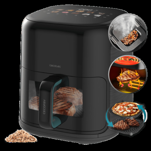 CECOTEC CECOFRY&GRILL SMOKIN'PRIME 4000 Negro - Freidora de Aire 1900W 4L