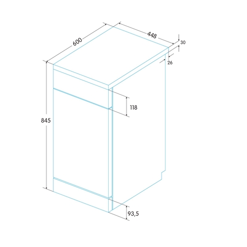 EDESA EDW-4610 X INOX - Lavavajillas 45CM 10 Servicios