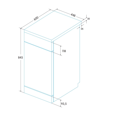 EDESA EDW-4610 WH Blanco - Lavavajillas 45CM 10 Servicios