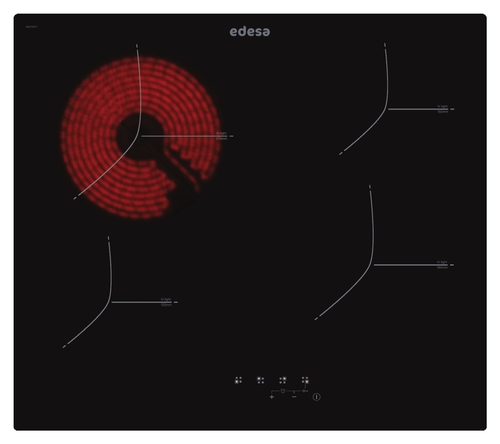 EDESA EVT-6422 R Negro - Vitrocerámica Eléctrica 60CM