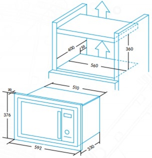 EDESA EMW-2020-IG X INOX - Microondas 700W 20L