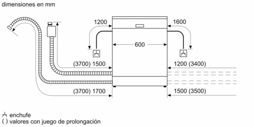 BOSCH SMD8TCX04E Integrable - Lavavajillas 60CM 14 Servicios