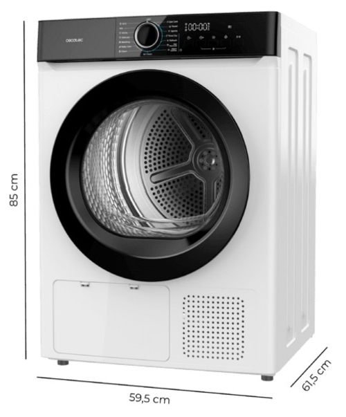 CECOTEC BOLERO DRESSCODE DRY 9180 Blanco - Secadora Bomba de Calor 9KG