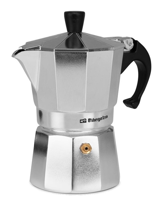 ORBEGOZO KF-300 INOX - Cafetera de Aluminio 3 Tazas