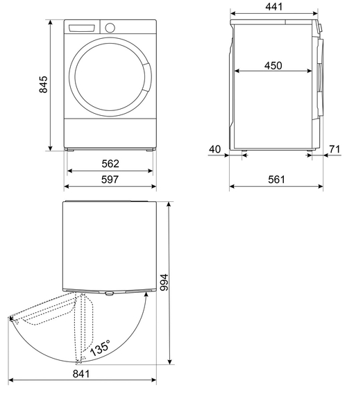 SMEG LB2T82ASES Blanco - Lavadora Carga Frontal 8KG 1200RPM