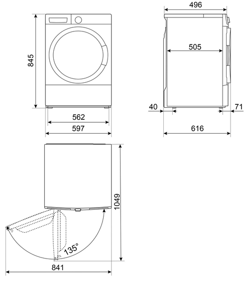 SMEG LB2T92ASES Blanco - Lavadora Carga Frontal 9KG 1200RPM