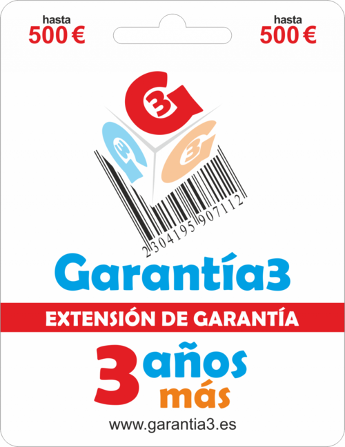 Extensión de garantía de 3 años - Hasta 500€