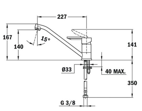 TEKA ML GIRATORIO CAÑO BAJO - Grifo Cromo