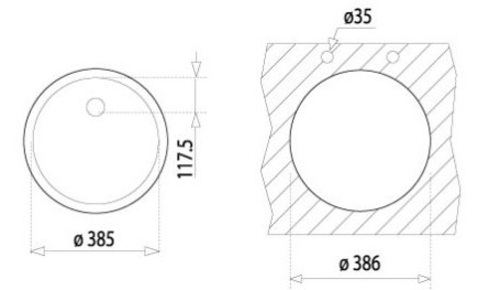 Fregadero TEKA BE Ø39 1C INOX 45CM
