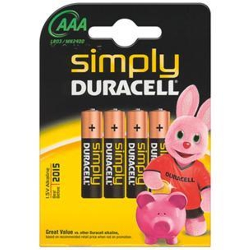 Pilas Duracell Basica AAA LR 03 Simply 4KP 