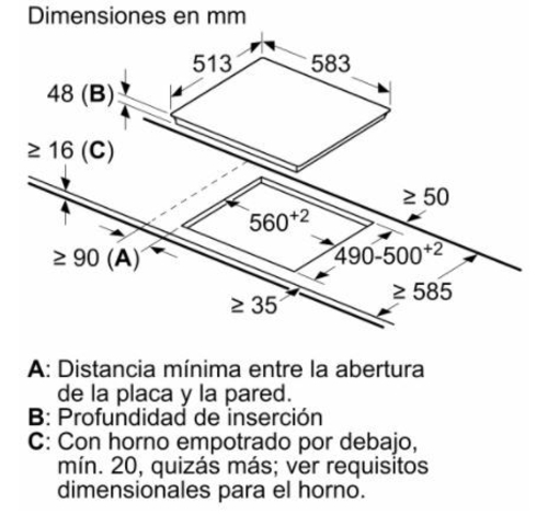 Vitrocerámica Eléctrica BALAY 3EB715XR Negro 60cm