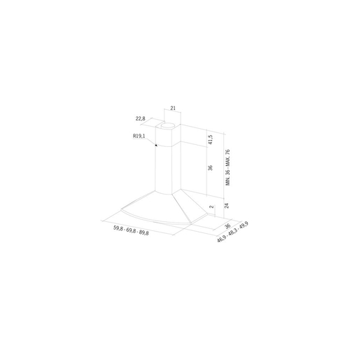 Campana Decorativa MEPAMSA Tender H 70 INOX 70cm