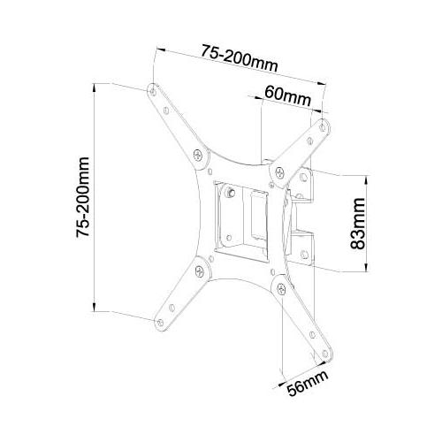 VIVANCO WM-3215 Negro - Soporte TV 10"-32"