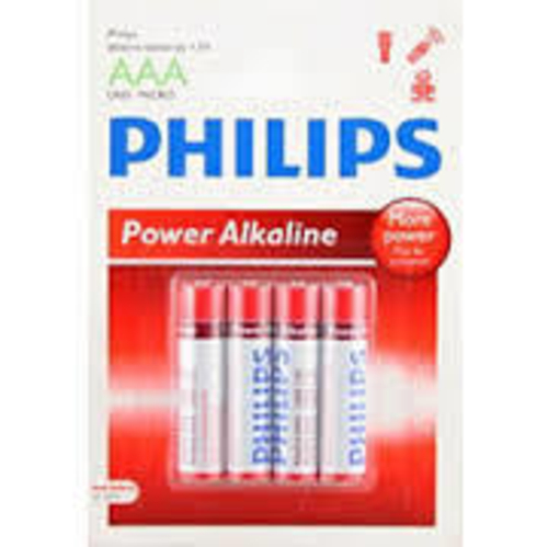Pila Alcalina Philips AAA LR03P4B Powerlife BlistesX4
