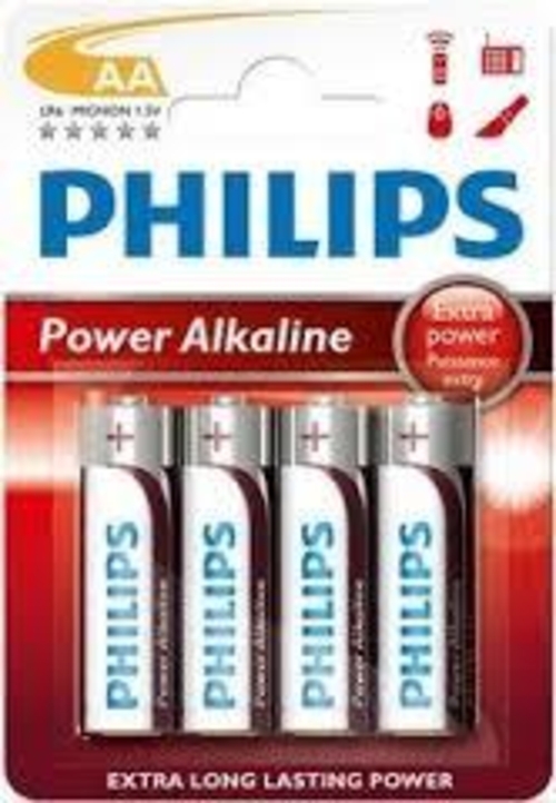 Pila Alcalina Philips AA LR6P4B Powerlife BlisterX4